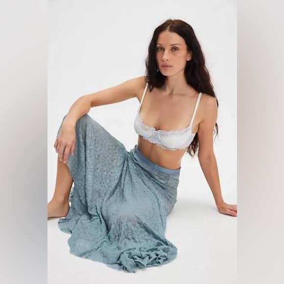 nwt free people kiss kiss half slip, size xs, citadel blue - Picture 6 of 6